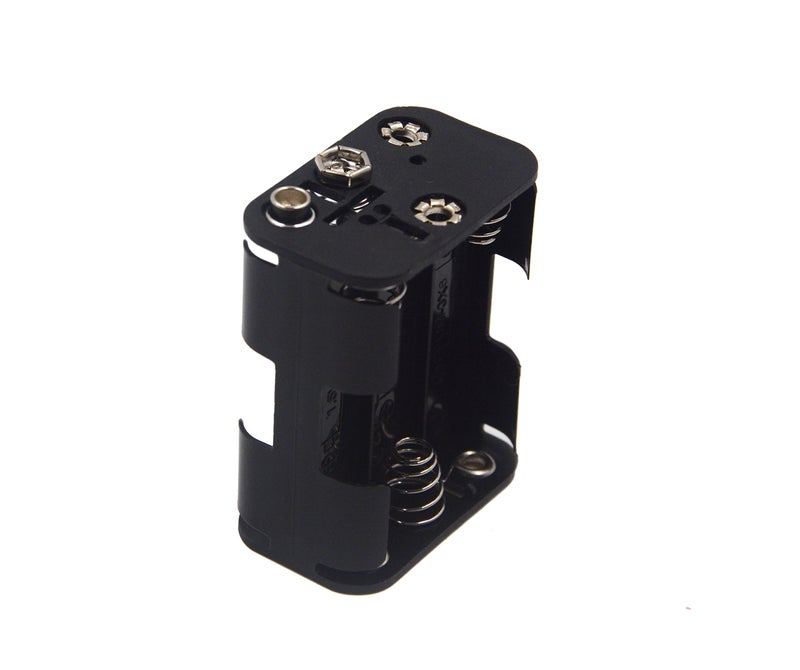 LAMPVPATH 3 Pcs 6 x 1.5V (9V) AA Battery Holder Leads with 3 Pcs 9V I Type Snap Connector Plastic Housing Two Layers Battery Case - Image 2